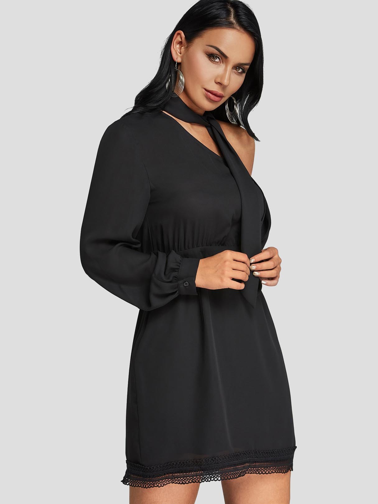 OEM Ladies Black Mini Dresses