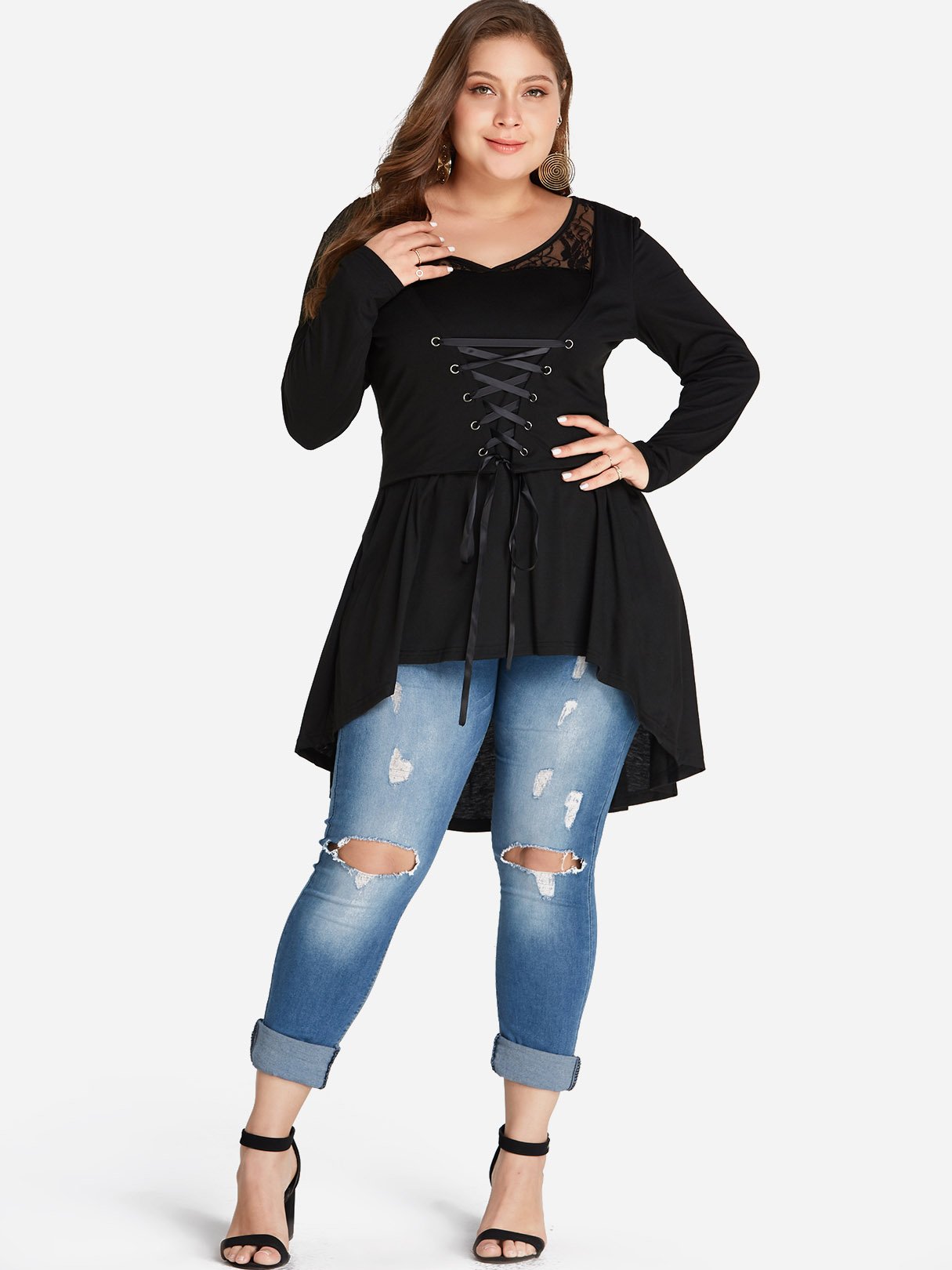 OEM ODM Ladies Plus Size White Blouses