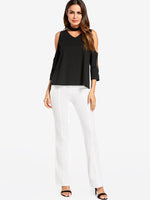 OEM ODM Navy Long Sleeve Top Ladies