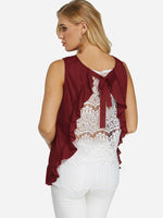 NEW FEELING Womens Burgundy Camis