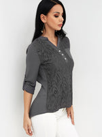 OEM Ladies Grey Blouses