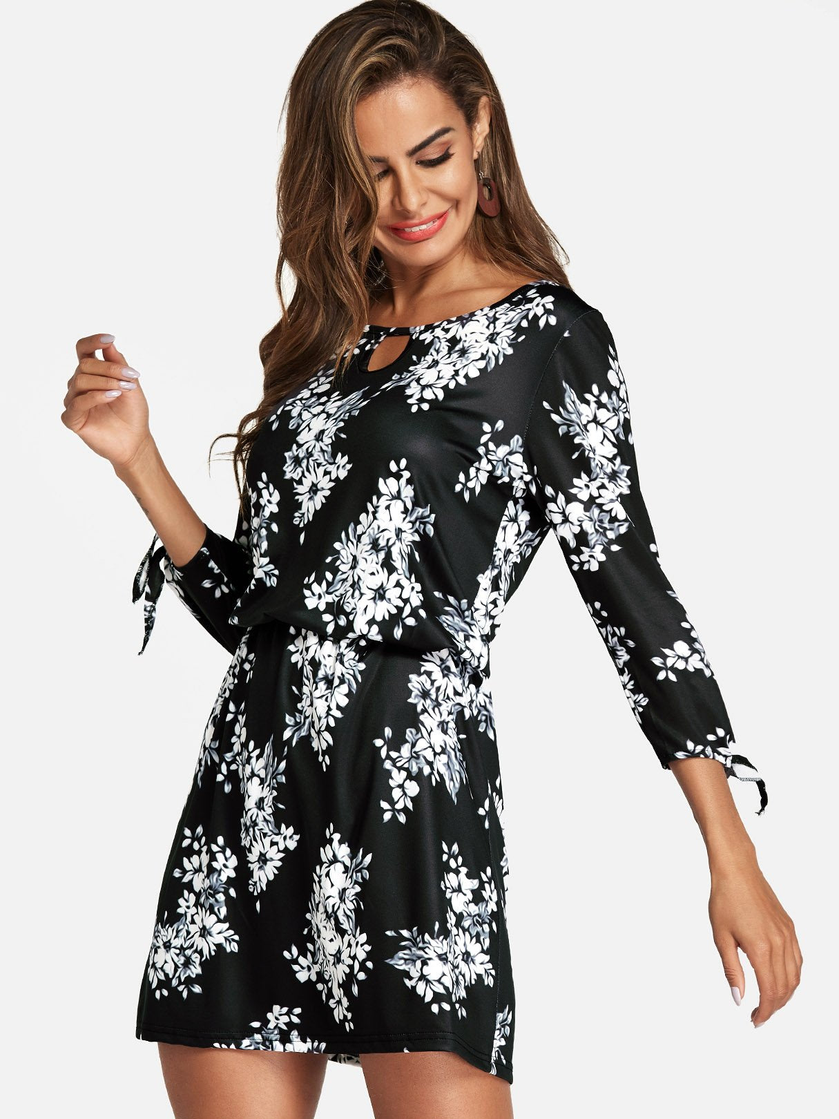 ODM Ladies 3/4 Sleeve Mini Dress