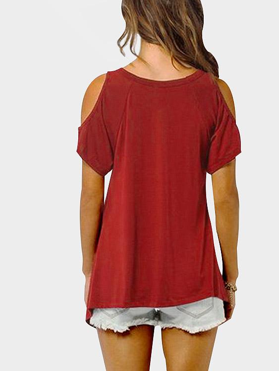 NEW FEELING Womens Red T-Shirts