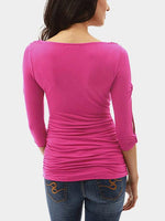 NEW FEELING Womens Pink T-Shirts
