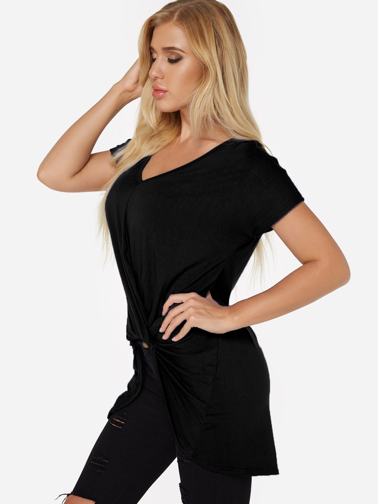 Custom Ladies V-Neck T-Shirts