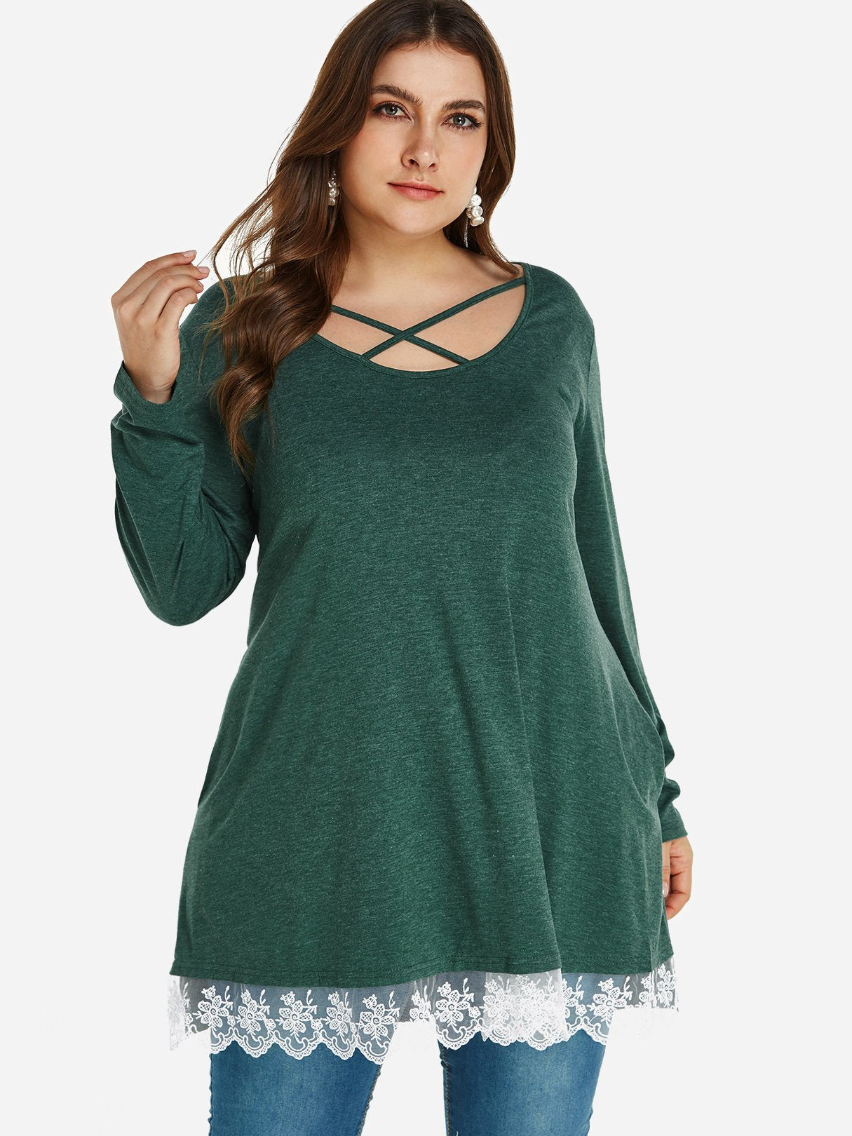ODM Ladies Long Sleeve Plus Size Tops