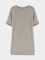 Wholesale Grey Round Neck Plain Cut Out Casual Dresses