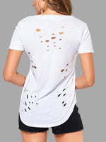NEW FEELING Womens White T-Shirts