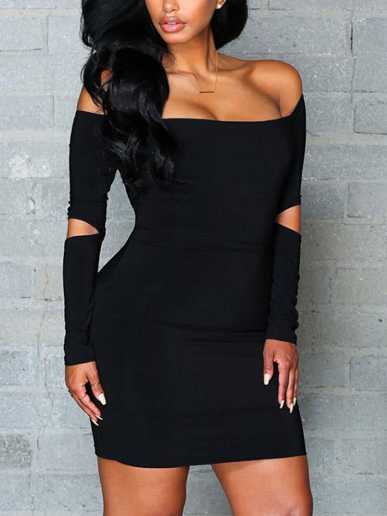 OEM Ladies Black Mini Dresses