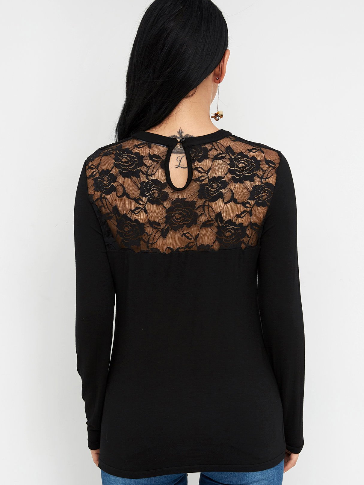 NEW FEELING Womens Black T-Shirts