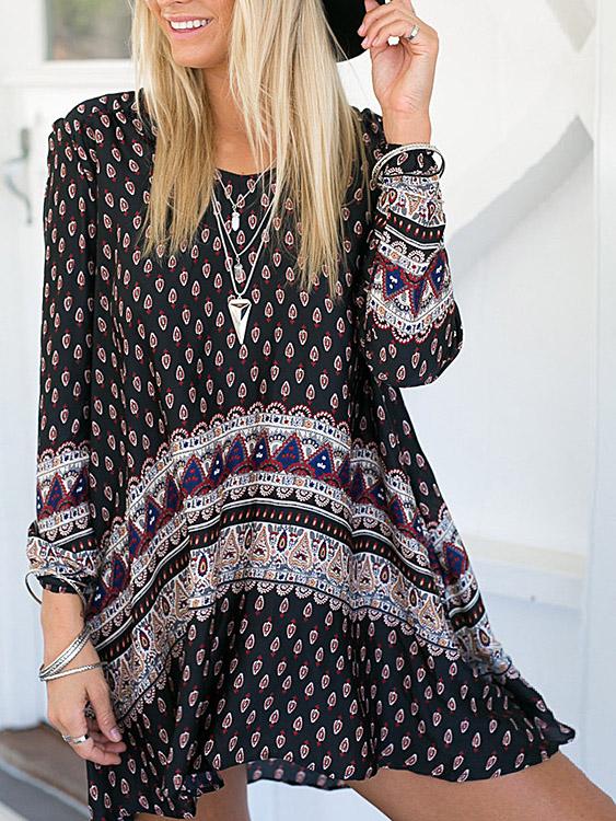 ODM Ladies Long Sleeve Casual Dress