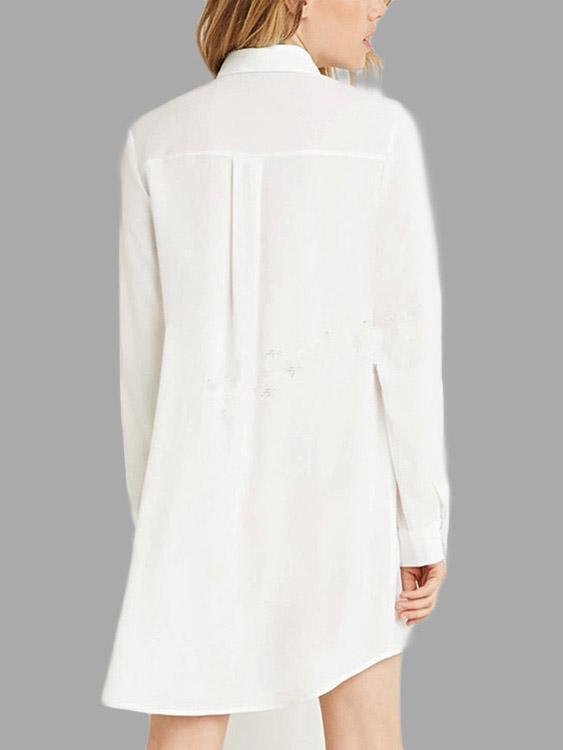 NEW FEELING Womens White Casual Dresses