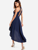 NEW FEELING Womens Navy V-Neck Dresses
