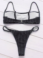 NEW FEELING Womens Black Bikinis