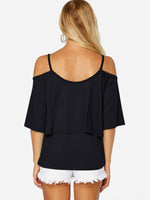 NEW FEELING Womens Black T-Shirts