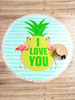 Wholesale Circular Pineapple Tassel Beach Scarf