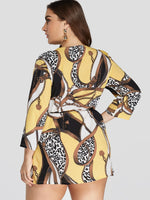 Custom Ladies V-Neck Plus Size Dress
