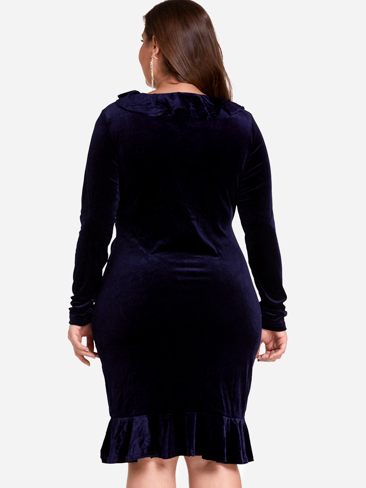 Custom Ladies V-Neck Plus Size Dress
