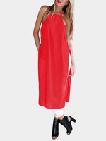NEW FEELING Womens Red Midi Dresses