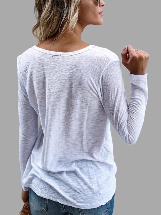 NEW FEELING Womens White T-Shirts