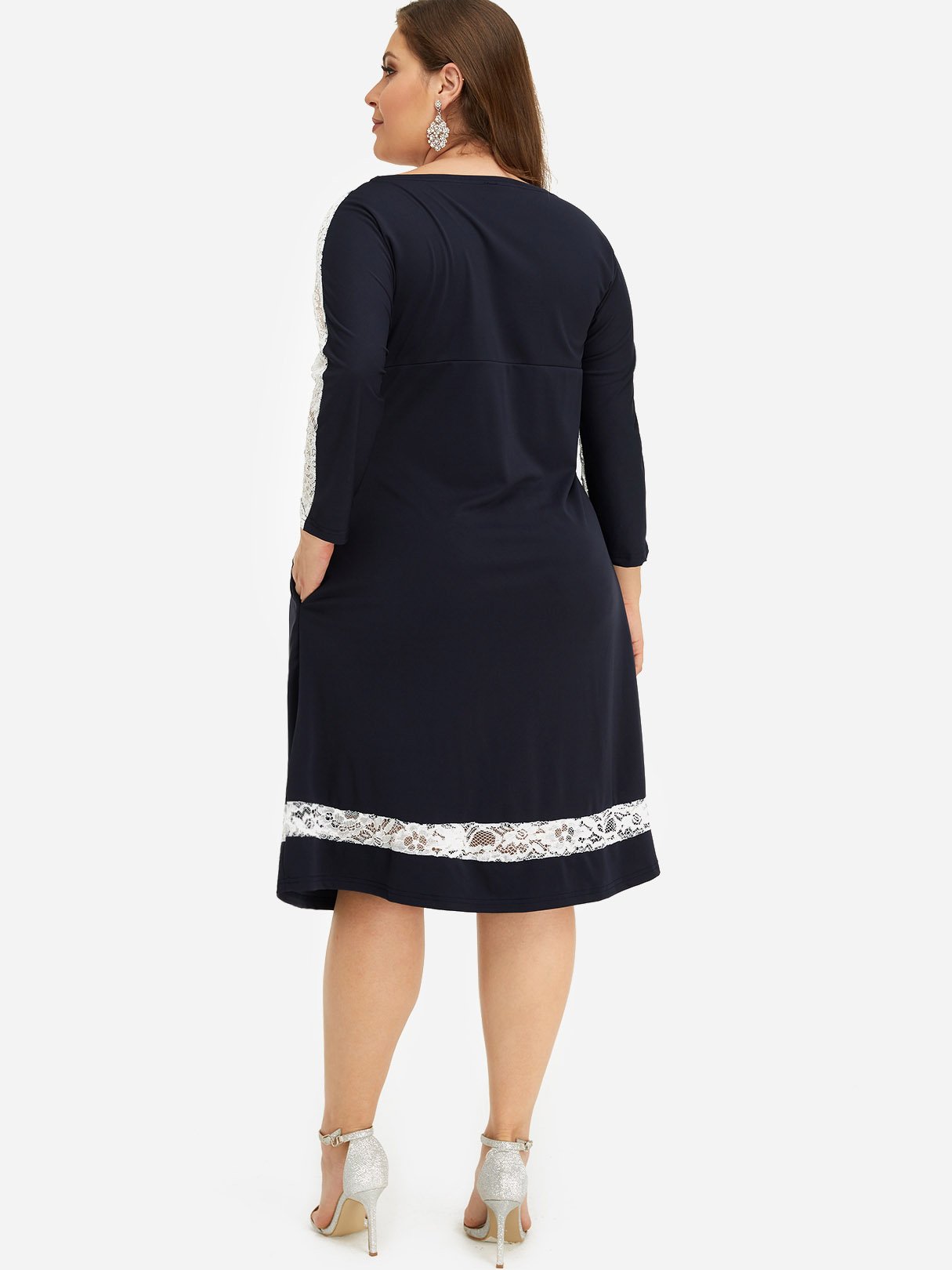 NEW FEELING Womens Blue Plus Size Dresses