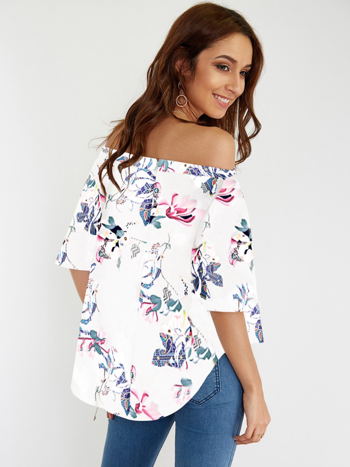 NEW FEELING Womens White Blouses