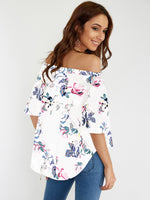 NEW FEELING Womens White Blouses