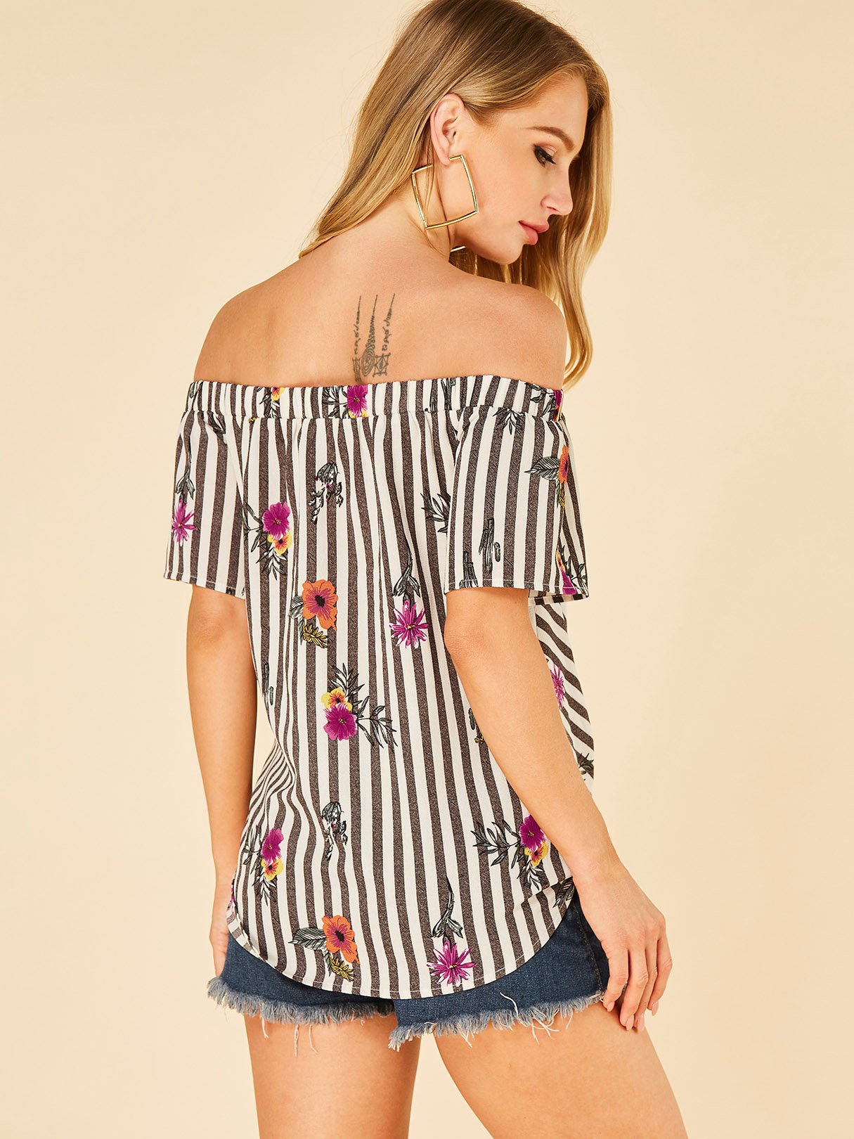 ODM Ladies Short Sleeve Blouses