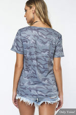 NEW FEELING Womens Camouflage T-Shirts