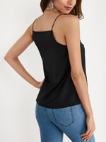 NEW FEELING Womens Black Camis