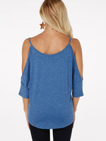 NEW FEELING Womens Blue T-Shirts