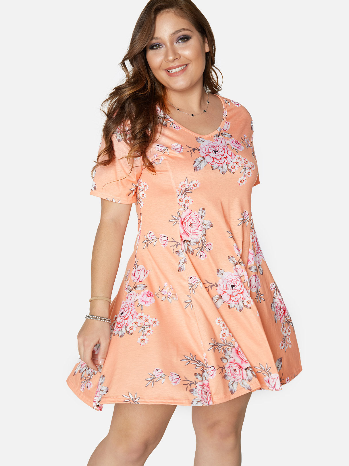 OEM Ladies Floral Plus Size Dresses