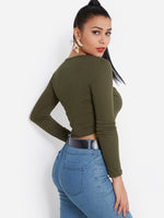 NEW FEELING Womens Green T-Shirts