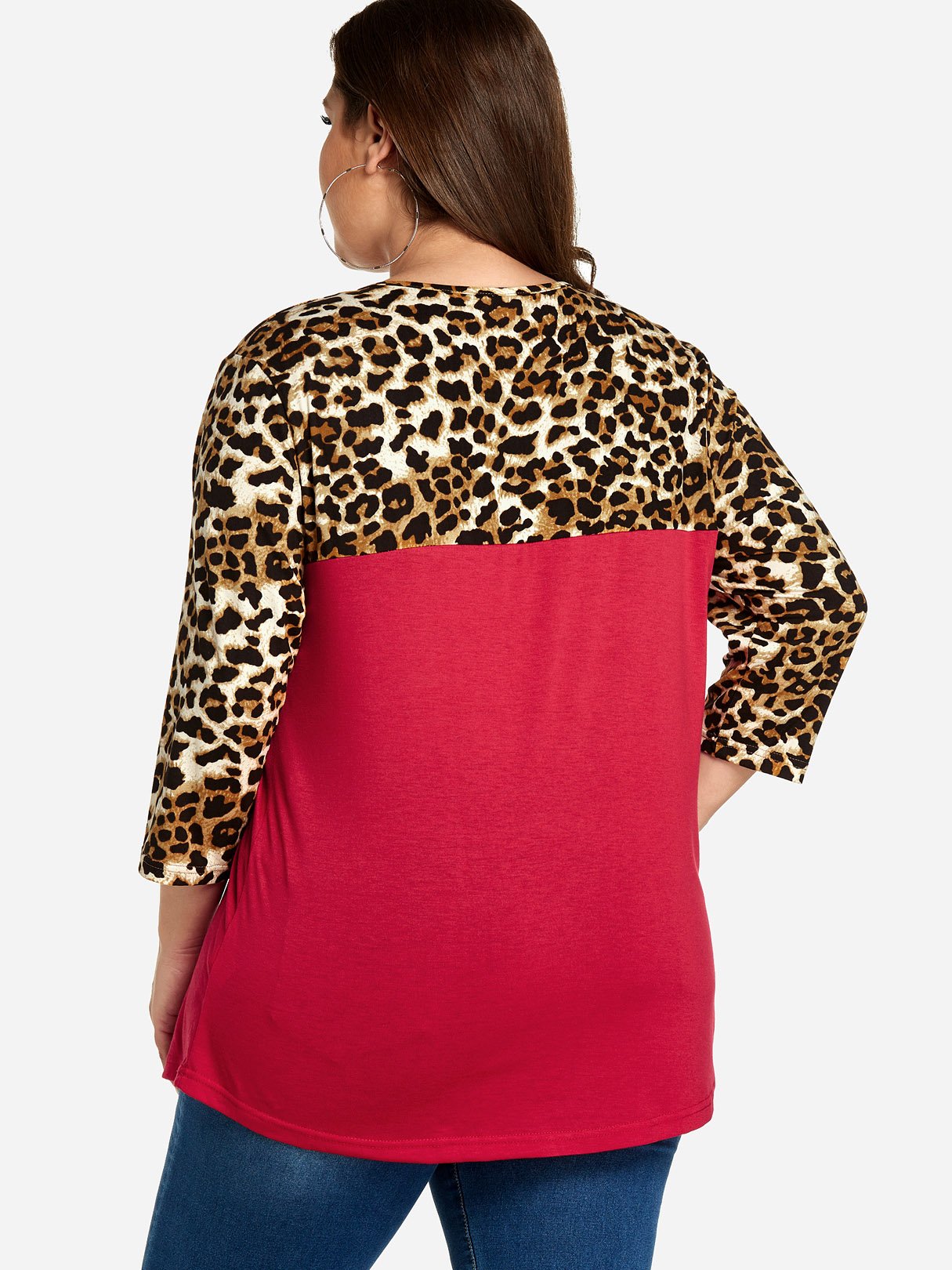 NEW FEELING Womens Red Plus Size Tops