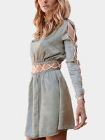 NEW FEELING Womens Green Casual Dresses