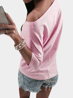 NEW FEELING Womens Pink T-Shirts