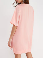NEW FEELING Womens Pink Shirt Dresses