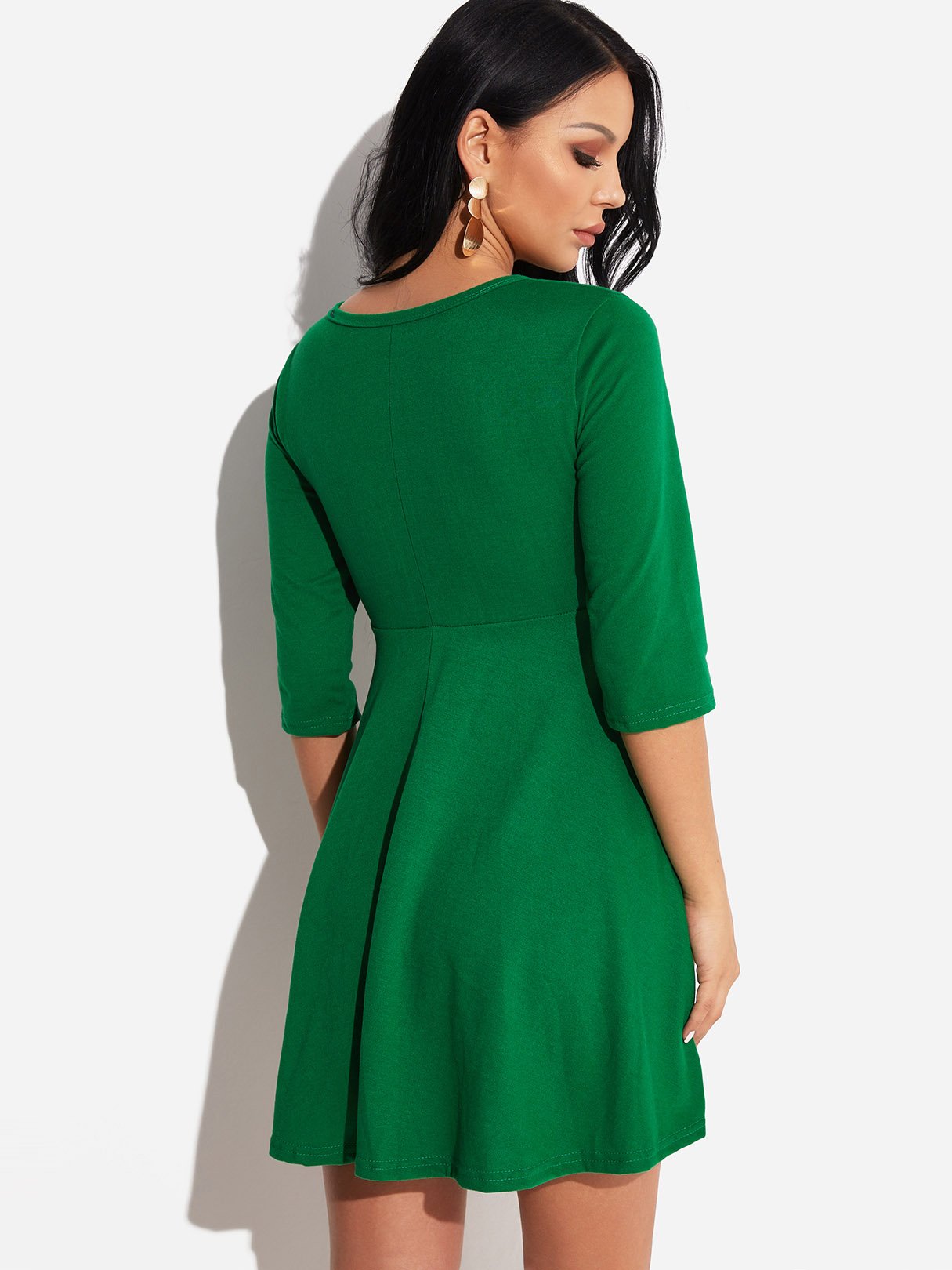 NEW FEELING Womens Green Mini Dresses