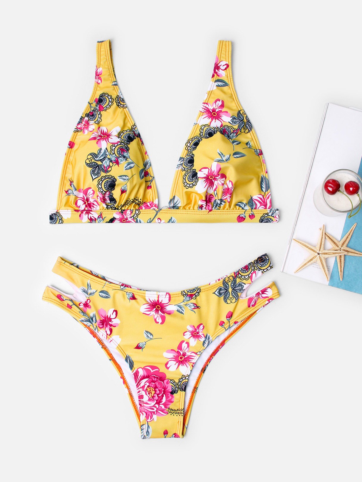 Custom Ladies V-Neck One-Pieces Swimwears