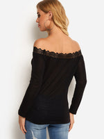 NEW FEELING Womens Black T-Shirts