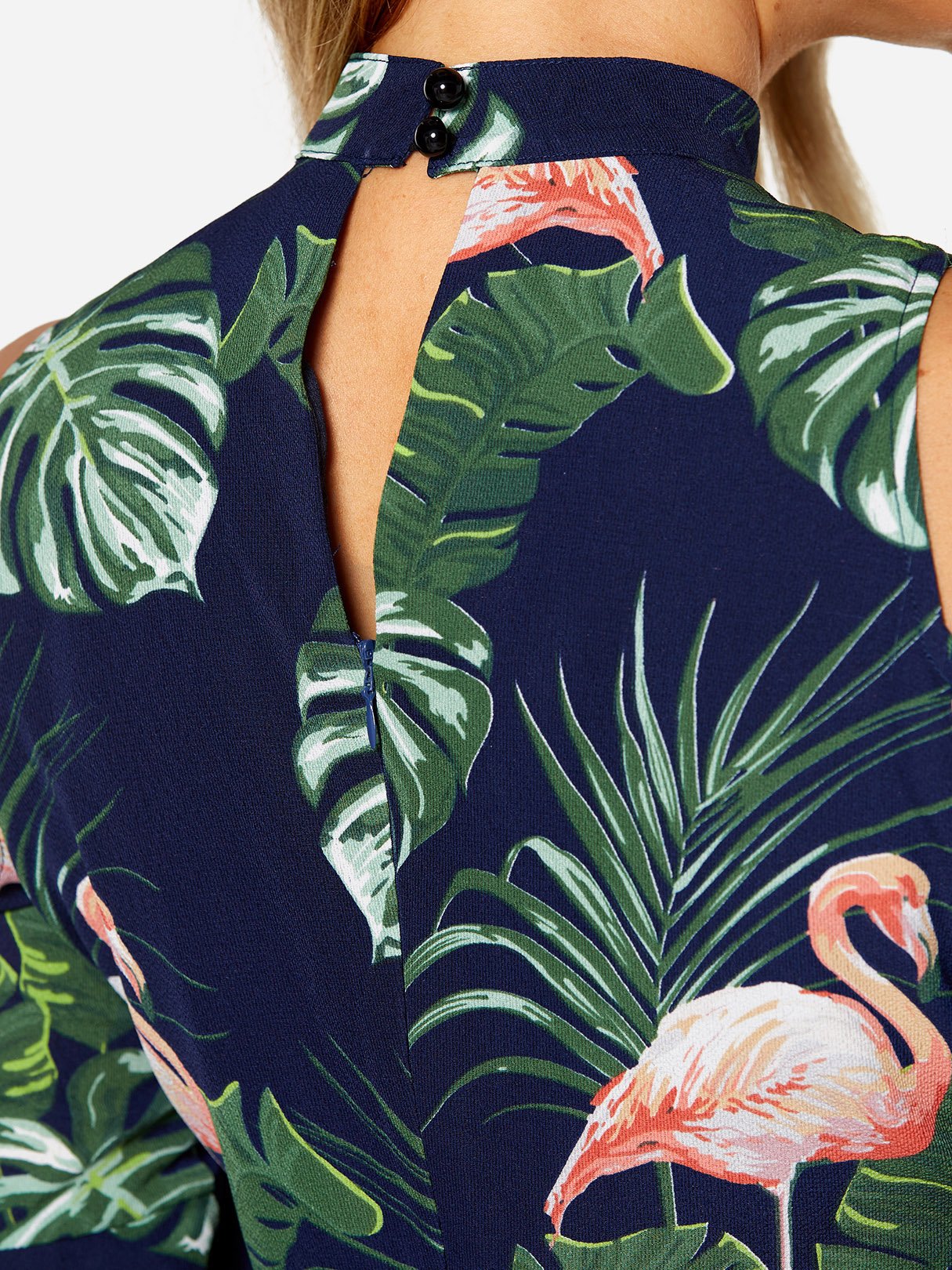 OEM ODM Womens Navy Floral Dress