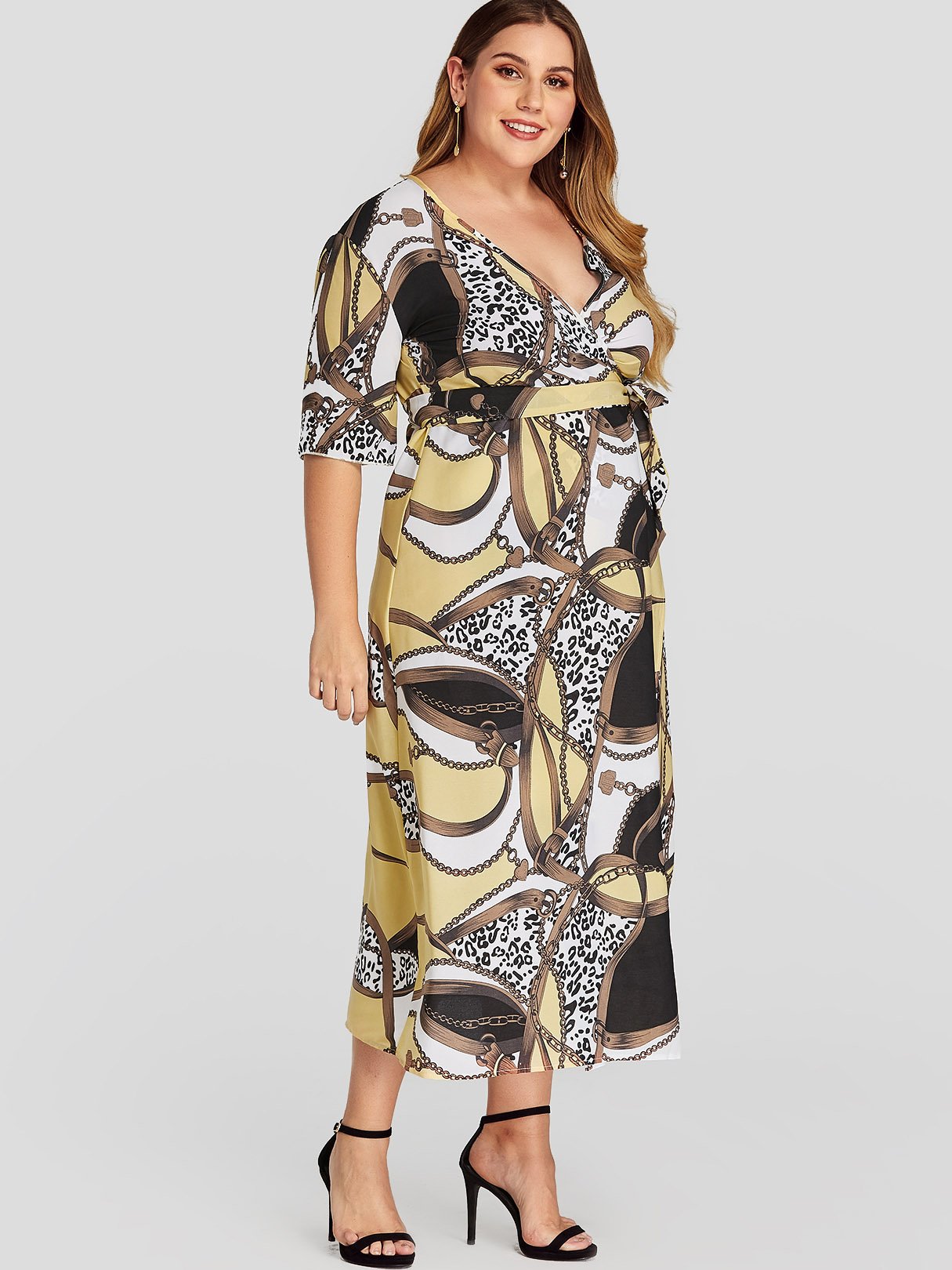 ODM Ladies Short Sleeve Plus Size Dress