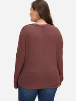 NEW FEELING Womens Coffee Plus Size Tops