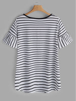 NEW FEELING Womens Black T-Shirts