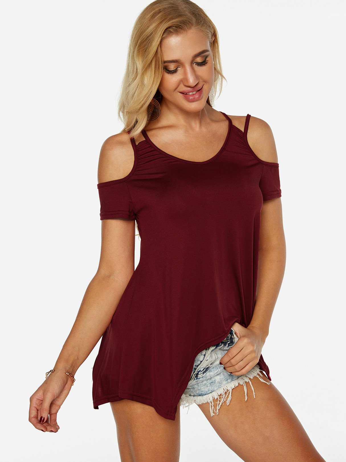 OEM Ladies Burgundy T-Shirts