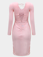 NEW FEELING Womens Pink Midi Dresses
