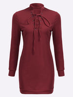 NEW FEELING Womens Burgundy Casual Dresses