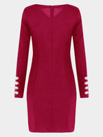 OEM Ladies Burgundy Casual Dresses