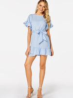 Custom White Wrap Dress Short