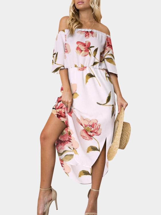 OEM ODM Womens White Floral Dresses